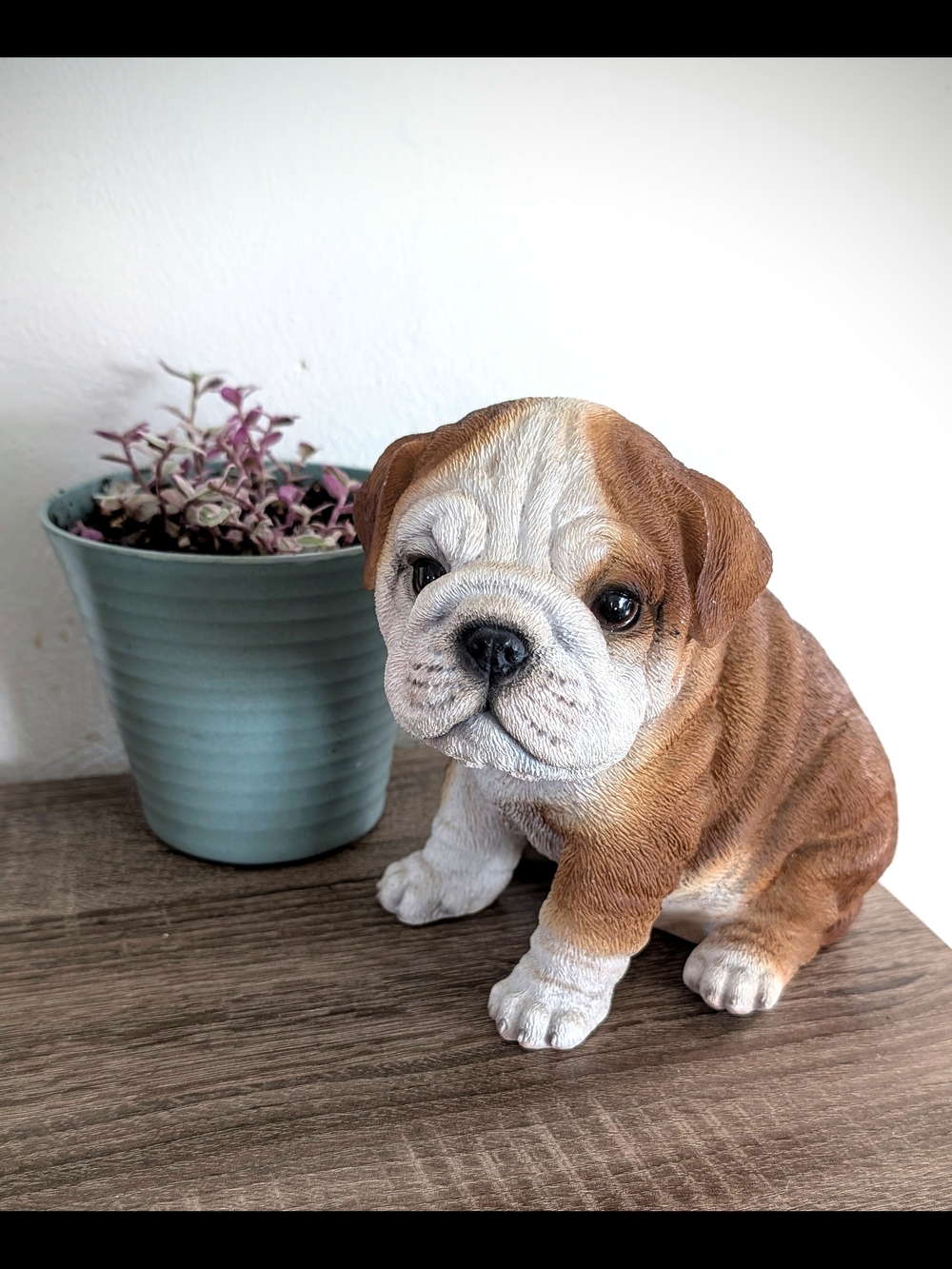 Adorable Bulldog Puppy Figure